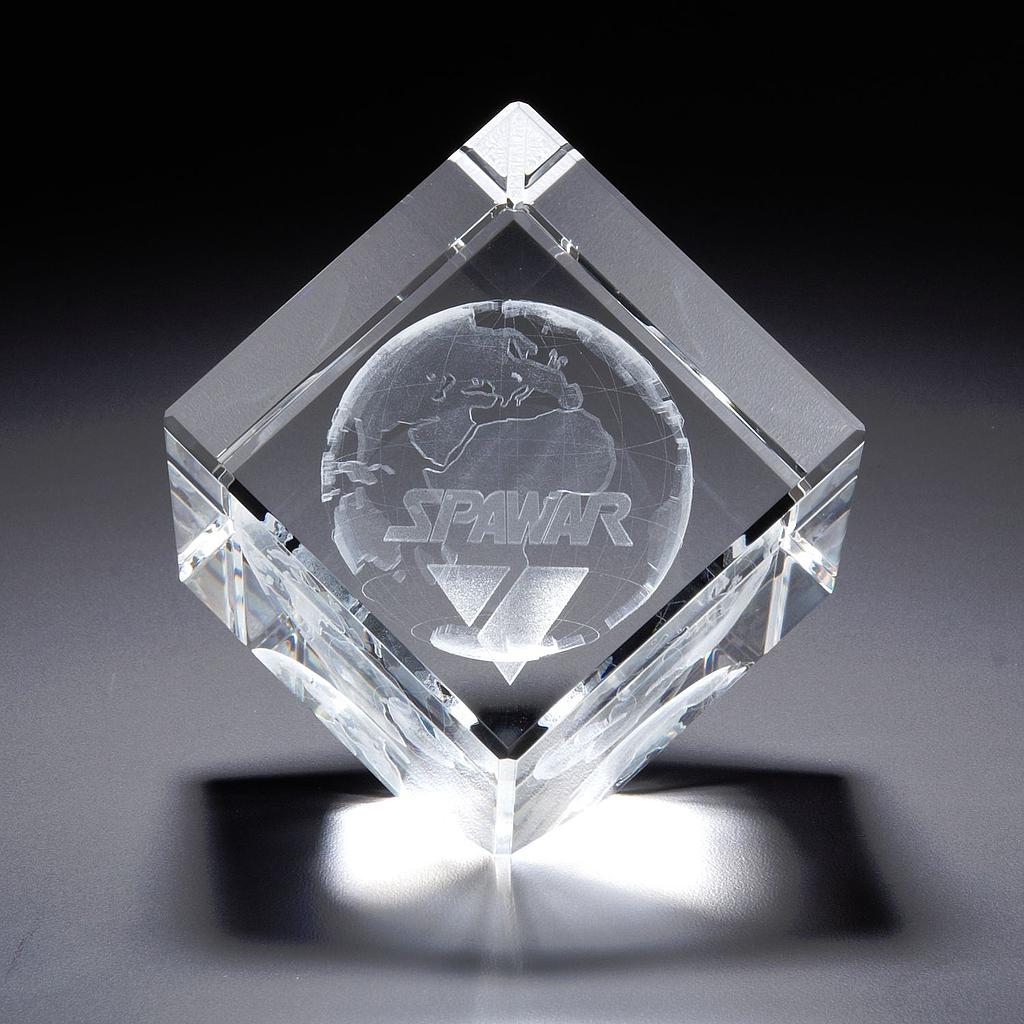 [IC3D012] 3D Crystal Jewel Cube Large Award