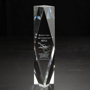 Small Chairmans 3D Crystal Award