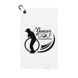 [G1118WH] Junior Golf Towel - White