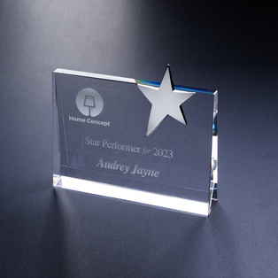 5" x 7" Star Wedge Award