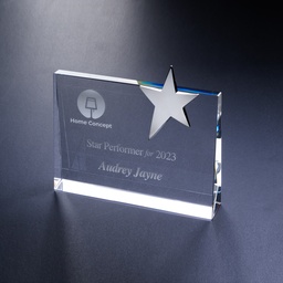 [IC3609] 5" x 7" Star Wedge Award