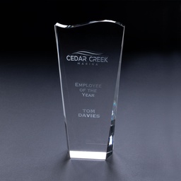 [IC6229] 7 3/4" Clear Wave Top Award