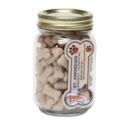 [S481MJRPPETBN] Pint Jar with Bone Magnet Pet Fill
