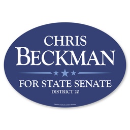 [CS07-030] Car Sign Oval Magnet 11-1/8 x 16-1/2