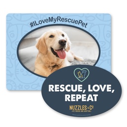 [CSPF03-030] 2-in-1 Oval Car Magnet w/Picture Frame