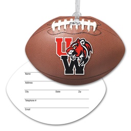[PSK18-10K] Ultra-Thin Football Luggage Tag with Clear Strap