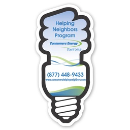 [RP01-020] Go Green Fluorescent Lightbulb Magnet