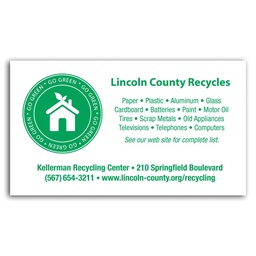 [RP05-020] Go Green Business Card Magnet