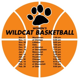 Schedule Basketball Magnet