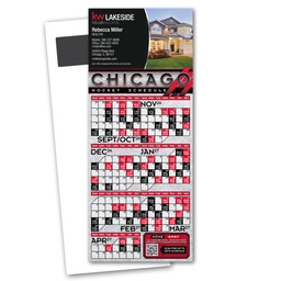 [STU20-10P] Hockey Schedule Magnetic Stick Up Card