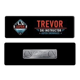 1 x 3 Name Badge - Magnet Back