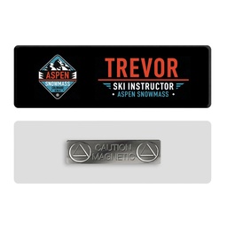 1 x 3 Name Badge - Magnet Back