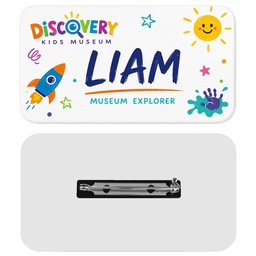 1.5 x 3 Name Badge - Pin Back