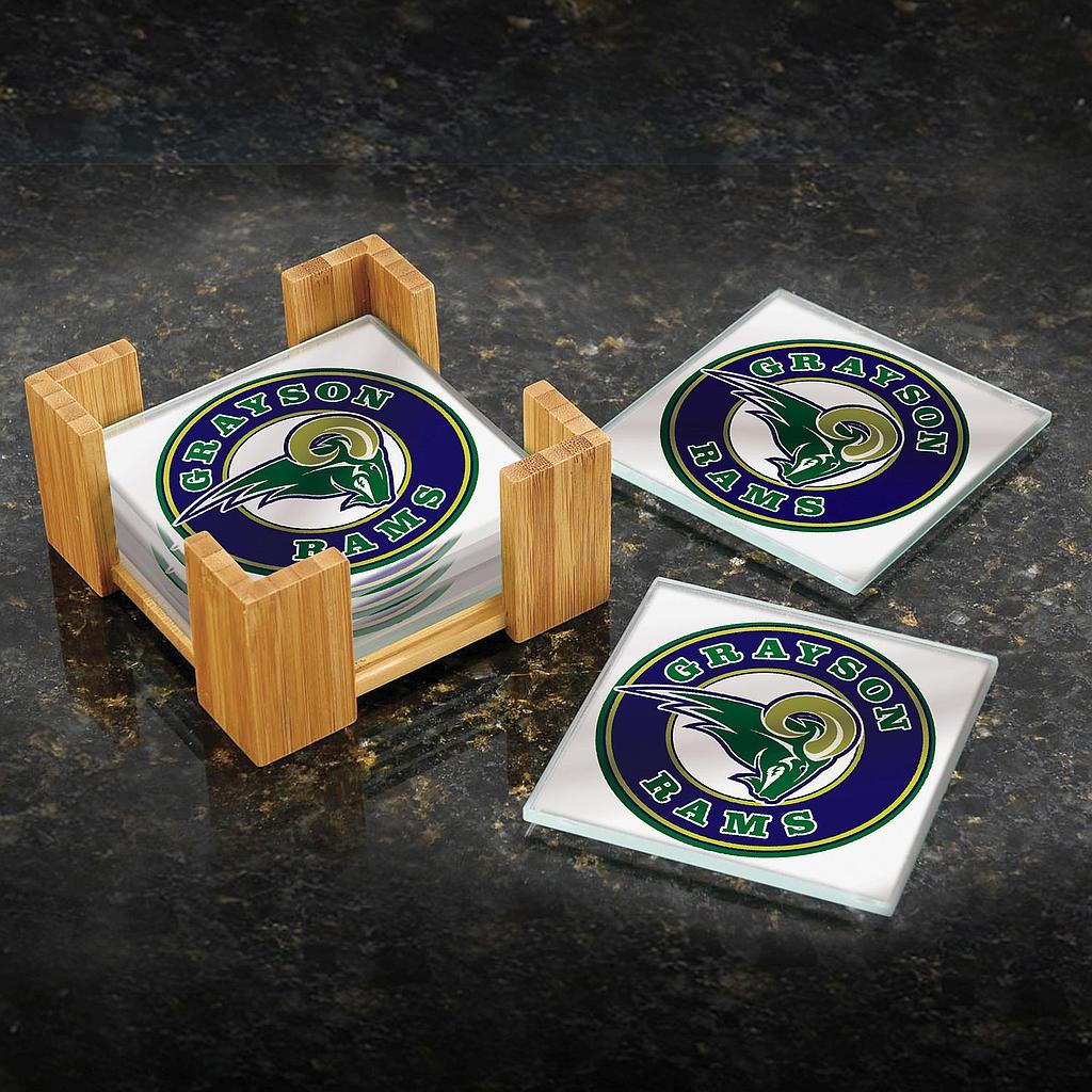 [IC6294] Bamboo Coaster Set