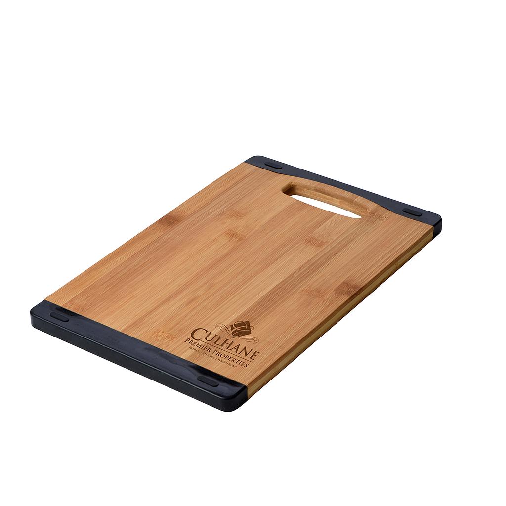 [IC6304BK] Bamboo and Silicone Cutting Board