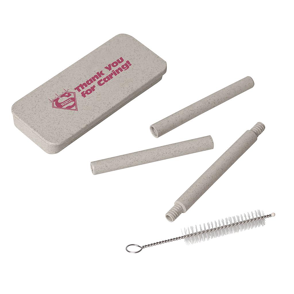 [KL424WHI] Eco-Friendly Pocket Straw Set