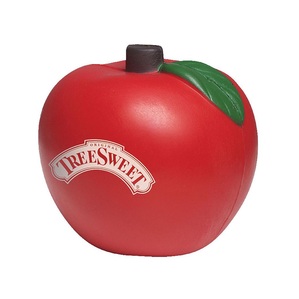 [SBAPPLE] Red Apple Stress Shape With Green Leaves