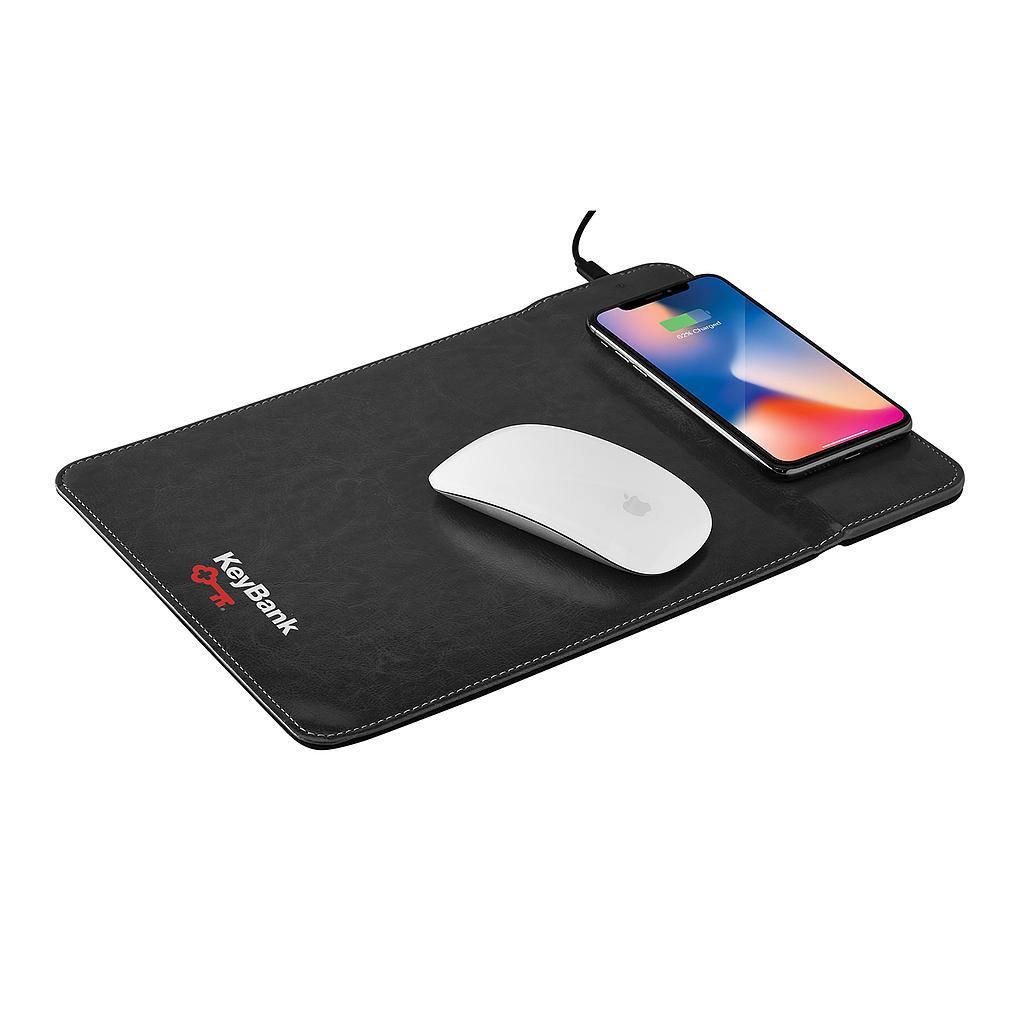 [TEK214BK] Wireless Charging Mousepad with Phone Stand